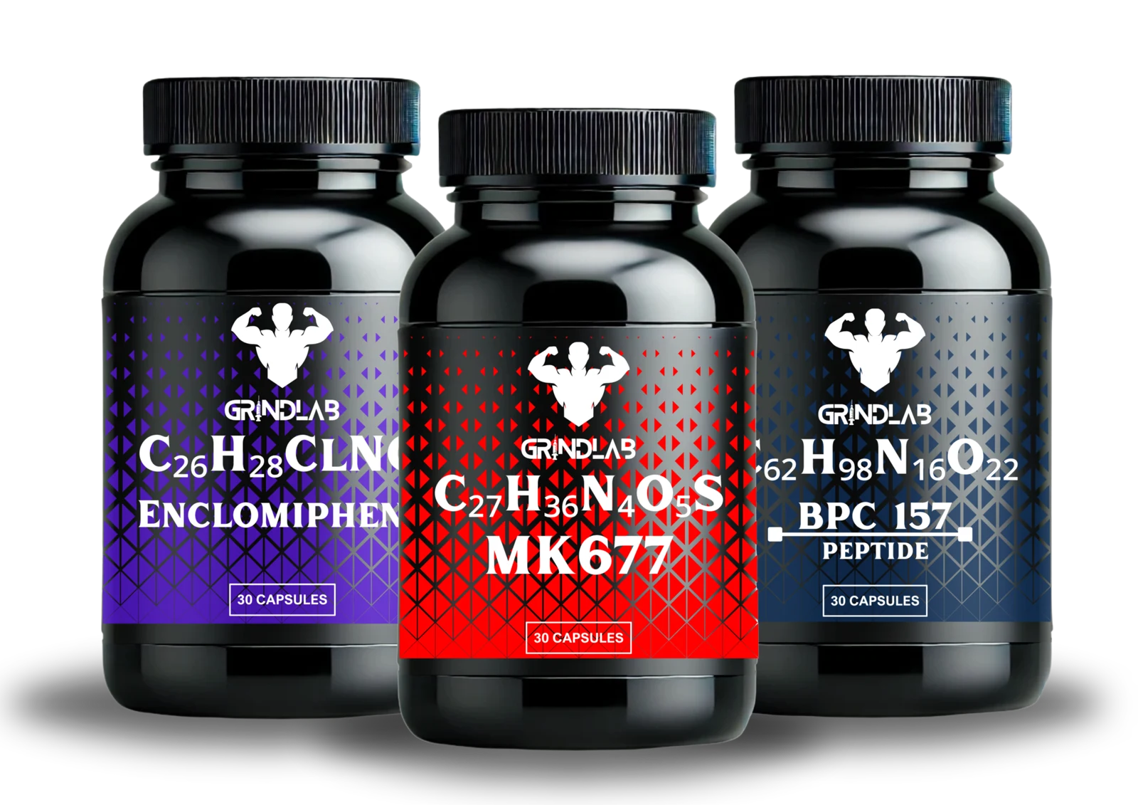 GrindLab research compounds — capsule bottles