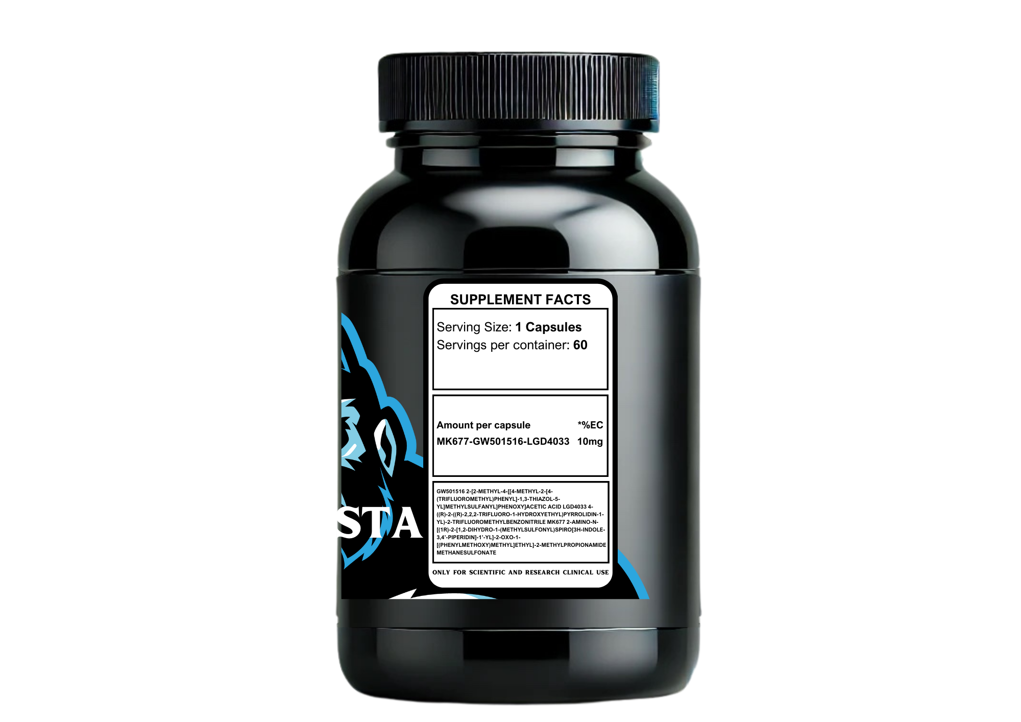 GrindLab Beast Stack - MK677, GW501516, LGD4033 60 CAPSULES - Image 3