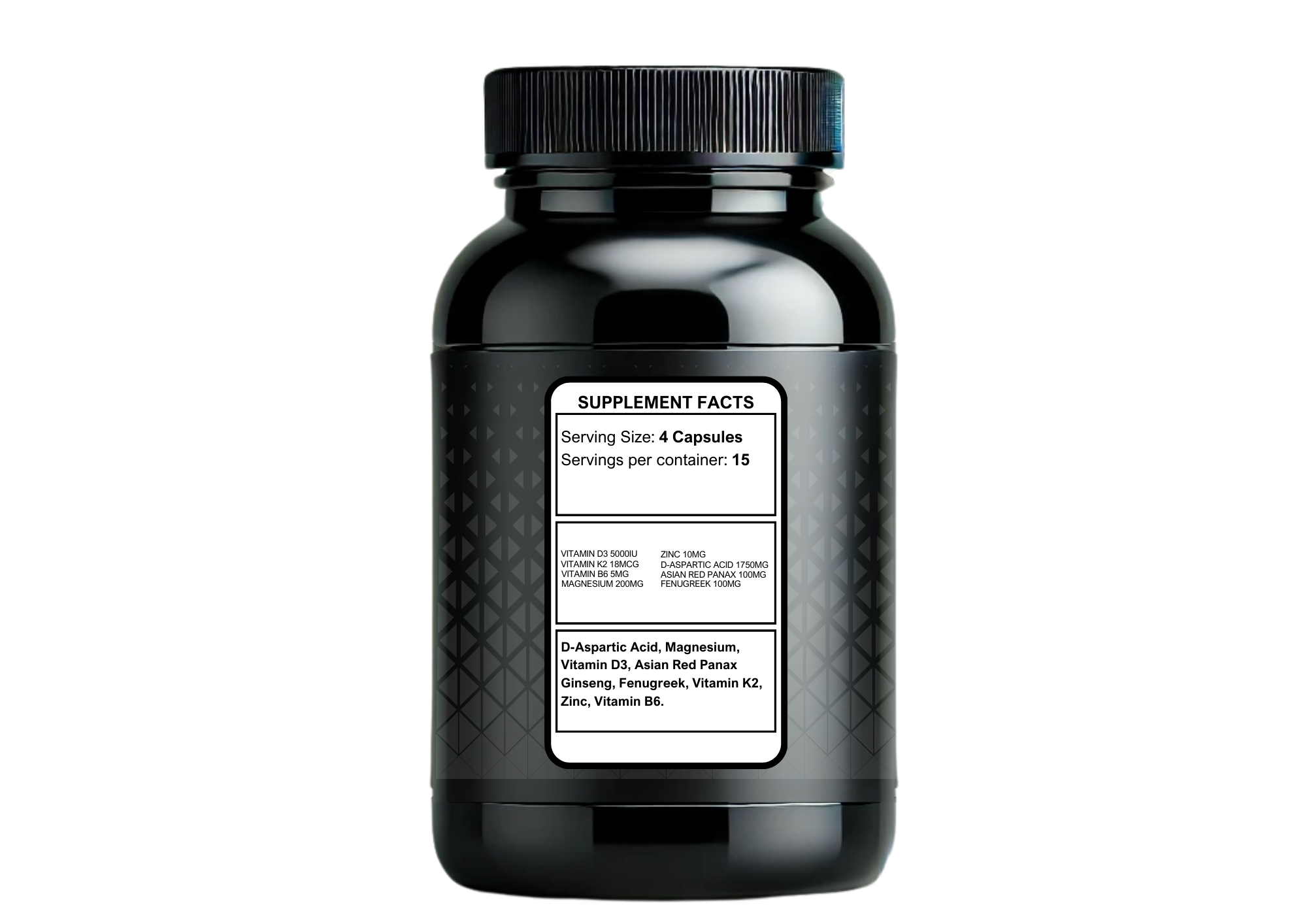 GrindLab Testo Booster – Natural Testosterone Support for Size & Strength 60 CAPSULES - Image 3
